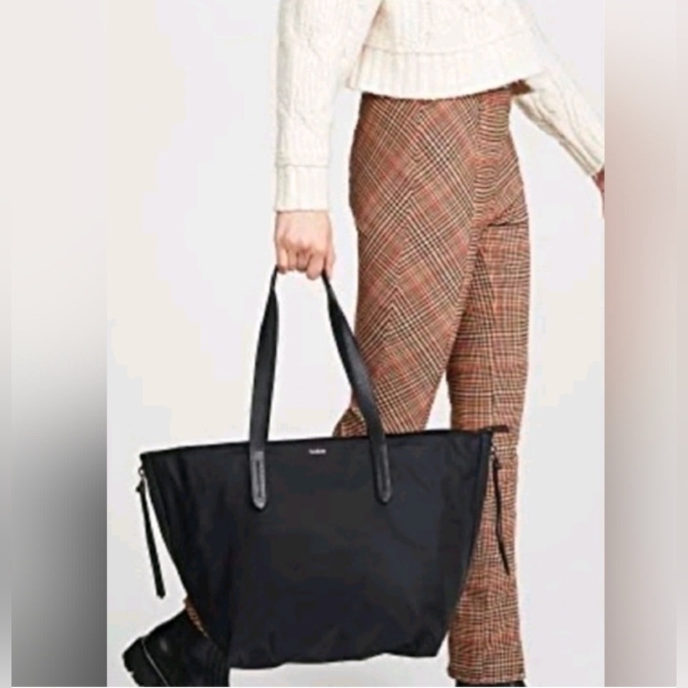 NWT Botkier New York Black Shoulder Tote with Silver Hardware